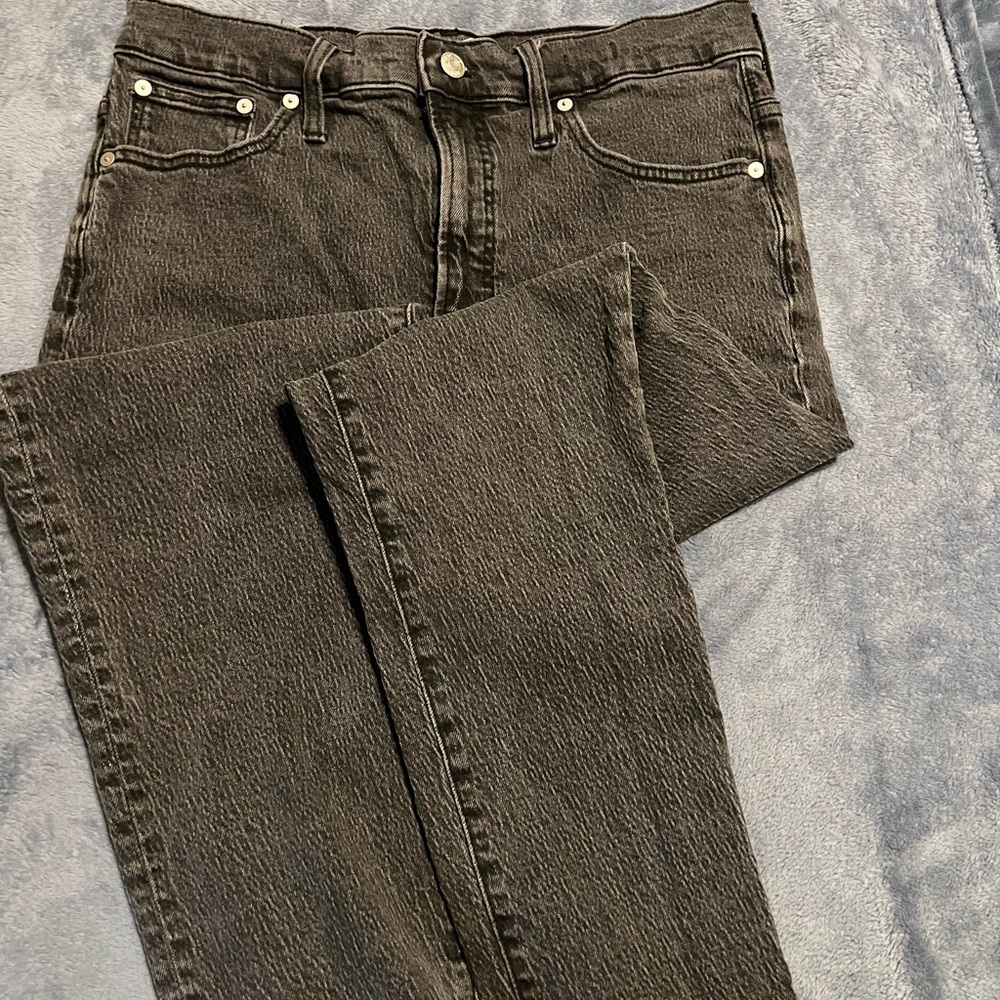 Madewell Women's Dark Gray Straight Jeans